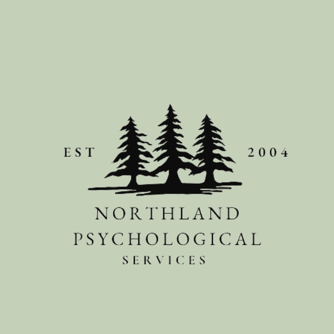 Northland Psychological Services logo (Pine Trees)